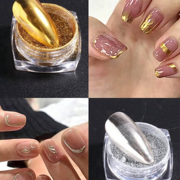 23 Boxes/Set Y2K style Magic Mirror Powder Metal Chrome Mirror Nail Glitter - Picture 3 of 7